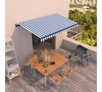 Auvent rétractable Tissu et Aluminium Ombre d'Extérieur de jardin Patio vidaXL v