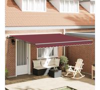 vidaXL Store banne automatique 400x350 cm bleu et blanc