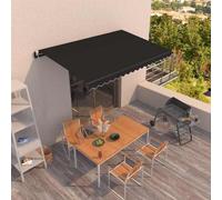vidaXL Store rétractable automatique 400 x 350 cm Anthracite