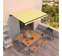 Auvent rétractable Tissu et Aluminium Ombre d'Extérieur de jardin Patio vidaXL v