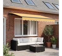 vidaXL Store à rallonge couleur sable 4 x 3 m en toile et aluminium