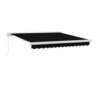 vidaXL Store à rallonge noir 350 x 250 cm en toile et aluminium
