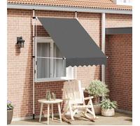 Auvent rétractable - vidaXL - 150 cm - Anthracite - Manuel - Résistant aux UV