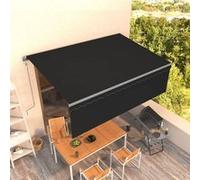 Auvent rétractable - vidaXL - 4x3 m - Motorisé - Aluminium - Anti UV - Anthracite Gris G