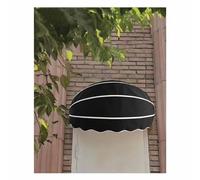 Auvent rond rétractable pour balcon et porche - 75 cm - Auvent en toile arquée pour portes et villas et cours