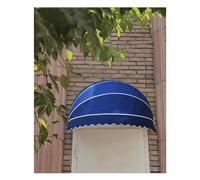 Auvent rond rétractable pour balcon français - Auvent en toile arquée pour portes et portes extérieures - Pour porche, villa de 125 cm de diamètre - Élégante housse de terrasse