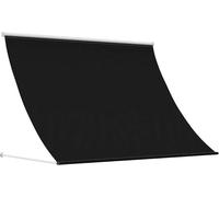 Auvent Schwarz, 150 x 150 cm, en polyester de 180 g/m² avec revêtement PU, réglable en hauteur et en angle, résistant aux intempéries, idéal pour balcon, terrasse et jardin