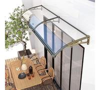 Auvent transparent d'extérieur en alliage d'aluminium - Grand abri anti-pluie et anti-soleil pour portes et fenêtres, couverture durable en polycarbonate pour jardin, terrasse et porche, pro