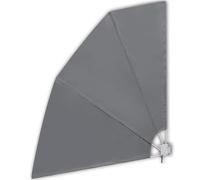 vidaXL Auvent latéral pliable de balcon Gris 210 x 210 cm