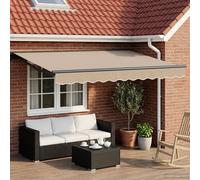Auvente électrique rétractable vidaXL, beige et anthracite, 3,5 x 2,5 m