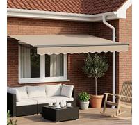 Auvente électrique rétractable vidaXL, beige et anthracite, 3,5 x 2,5 m
