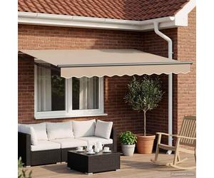 Auvente électrique rétractable vidaXL, beige et anthracite, 3 x 2,5 m