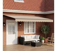 Auvente électrique rétractable vidaXL, beige et anthracite, 4 x 3 m