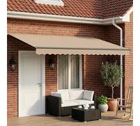 Auvente électrique rétractable vidaXL, beige et anthracite, 4 x 3 m