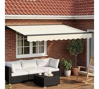 Auvente électrique rétractable vidaXL, couleur crème et anthracite, 3,5 x 2,5 m