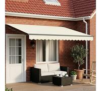 Auvente électrique rétractable vidaXL, couleur crème et anthracite, 4 x 2 m