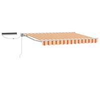 Auvente électrique rétractable vidaXL, jaune, orange et blanc, 2,5 x 2 m