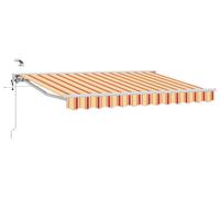 Auvente électrique rétractable vidaXL, jaune, orange et blanc, 2,5 x 2 m