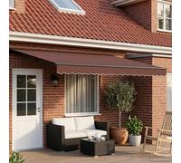 Auvente électrique rétractable vidaXL, marron et anthracite, 5 x 3,5 m