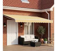Auvente électrique rétractable vidaXL, orange, 5 x 3 m