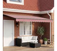 Auvente électrique rétractable vidaXL, rouge, blanc, anthracite, 4 × 3,5 m