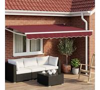 Auvente électrique rétractable vidaXL, rouge bordeaux, 3 x 2,5 m