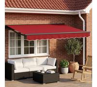 Auvente électrique rétractable vidaXL, rouge et anthracite, 3 x 2,5 m