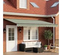 Auvente électrique rétractable vidaXL, vert, blanc, anthracite, 4,5 × 3 m