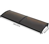 Auvents, construction durable en aluminium, utilisation polyvalente en extérieur, cadre noir Tawny