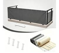 AUWUUA Brise Vue Balcon 80x150cm Toile de PES 220g/㎡ Protection UV Coupe-Vent et Imperméable Cache Vue Balcon avec Œillets, Écran Occultant Opaque pour Exterieur Terrasse et Jardin, Anthracite