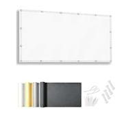AUWUUA Brise Vue Balcon Blanc 80x150cm Brise Vue Occultant Extérieur, Clôture Jardin en PES 220g/m², Protection UV Vent Résistant aux Imperméable avec Attaches pour Terrasse Piscine