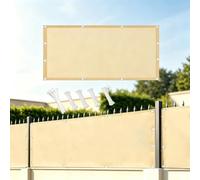 AUWUUA Brise Vue Balcon et Jardin 110x100cm Cache Brise Vue Occultant Extérieur Imperméable avec 220g/㎡ PES Protection Anti-UV Coupe-Vent Pare-Soleil Terrasse avec Attaches de câble, Jaune