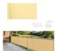 AUWUUA Voile d'ombrage 1.1x9m/110x900cm Toile d'ombrage Imperméable, Filet Ombrages, Protection Solaire en Tissu PES Parasol Extérieur Pare-Soleil pour Serre Patio Jardin Balcon, Jaune Sable