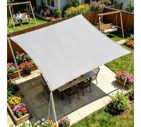 AUWUUA Voile d'ombrage Imperméable Rectangulaire 4.5x10m Bache Ombrages Toiles D'ombrages Filet Ombrages PES 220g/m² Protection UV 98% avec Œillets pour Terrasse Jardin Extérieur, Gris Clair