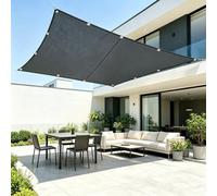 AUWUUA Voile D'ombrage Rectangulaire Imperméable 1.6x5M/160x500cm Toile Solaire Voile, Toile Ombrage Exterieur, Polyester PES 95% Protection UV Balcon Couverture pour Jardin Terrasse, Anthracite