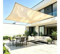 AUWUUA Voile D'ombrage Rectangulaire Imperméable 3.3x10M/330x1000cm Toile Solaire Voile, Toile Ombrage Exterieur, Polyester PES 95% Protection UV Balcon Couverture pour Jardin Terrasse, Jaune