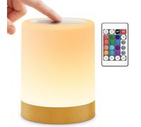 Auxmir Lampe de Chevet, Veilleuse LED avec 256 Couleur RVB, Lampe Ambiance sans Fil avec Minuteur, Veilleuse Allaitement Nuit Tactile, 3000mAh Rechargeable USB pour Chambre Enfant, Salon, Camping