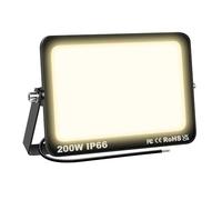 AUXTINGS Projecteurs LED Extérieur,200W 20000lm Eclairage de Sécurité Spot LED Extérieur Puissant, Blanc Chaud 4000K Lumineuse Lampe pour Entrepôt Garage Stade Arrière-cour,175V-260V IP66