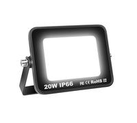 AUXTINGS Projecteurs LED Extérieur,20W 2000lm Eclairage de Sécurité Spot LED Extérieur Puissant, Blanc 6000K Lumineuse Lampe pour Entrepôt Garage Stade Arrière-cour,175V-260V IP66 Imperméable
