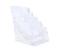 AUYXSSZ Porte-documents en acrylique transparent, support mural incliné et antidérapant, idéal pour organiser des brochures et des dépliants. Parfait pour les expositions, clair, A5 4 niveaux