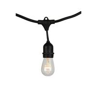 AV-713-5 Guirlande Etanche 5m + 3m Extra Cable + 10x Ampoules Décoratives S14-E27-2W 2700K