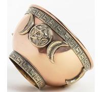 AVA Collections Petit bol de service de sorcellerie, d'offrande ou de bavure, accessoire magique pour potions Wicca (bol triple lune)