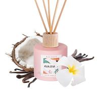 AVA & MAY Diffuseur de Parfum Bahamas (100 ML) - Parfum d'ambiance Artisanal aux Douces Notes de Noix de Coco, Vanille et Monoï - Parfum d'intérieur Vacances