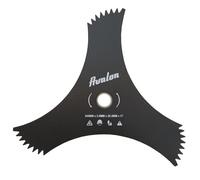 Avalon - Disque à 3 Pointes dentées Universel 300 x 25,4 x 3 mm pour débroussailleuse, Lame pour Couper Les Mauvaises Herbes denses, Acier de 3 mm