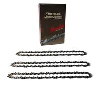 Avalon Procut Lot de 3 chaînes de tronçonneuse 3/8 profil normal 058" - 1,5 mm dent carrée (58 maillons)