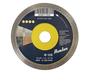 Avalon Série PRO | Disque diamant en porcelaine pour meuleuse, céramique dure, carreaux, marbre, granit, calcaire (Ø 125/22,23 x 1,4 / H-10)