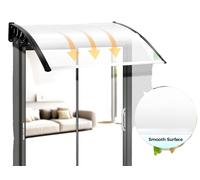 Avant-toit, matériau polycarbonate, 90 x 150 cm, épaisseur 5 mm, résistant aux intempéries, design moderne