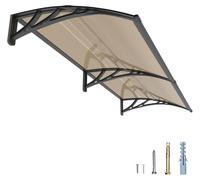 Avant-toit pour porte d'entrée, 100x200 cm, polycarbonate, protection UV