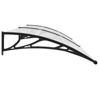 Avant-toit pour porte d'entrée, auvent en polycarbonate, protection contre les intempéries pour l'entrée, idéal pour la porte d'entrée, la terrasse et le balcon. Disponible en blanc et en noir, dimens