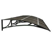 Avant-toit pour porte d'entrée, protection pour porte d'entrée avec cadre en aluminium et toit en polycarbonate, résistant aux intempéries et à la corrosion, fixation murale au-dessus de la porte, cou